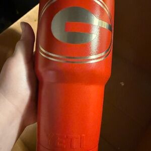 Yeti UGA Red Tumbler with Silver Logo